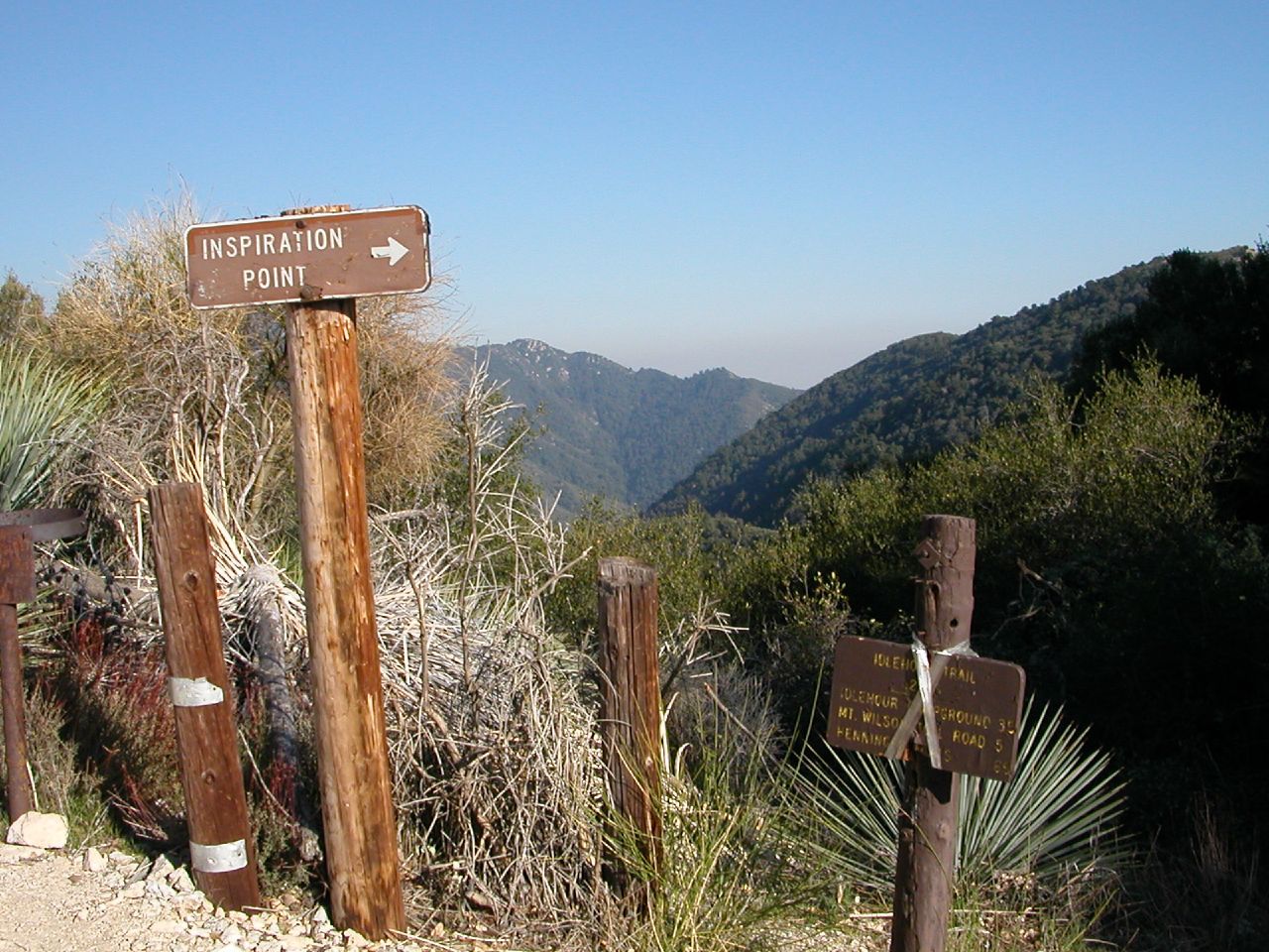 Mount Lowe fire road in the San Gabriel Mountains